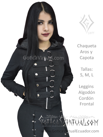 chaqueta drill aros negra cadenas economica capota ventas loja zamora cotopaxi riobamba quito ecuador rock metal