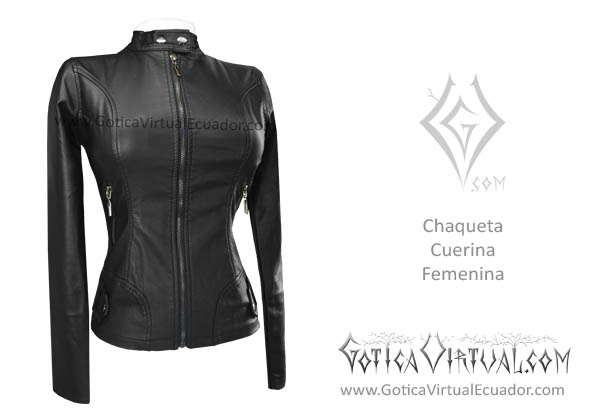 Chaqueta cuerina femenina rockera metalera metal metalera quito pedidos internet ventas exelente calidad