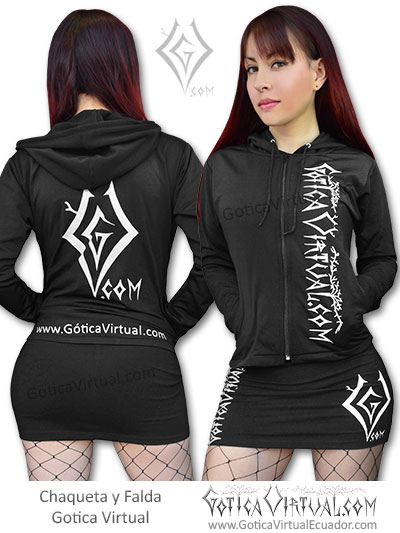 chaqueta falda negra algodon buso chica rock metal marca gotica virtual venta envios comercio napo zamora cuenca santodomingo quevedo quito