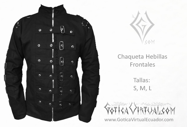 chaqueta drill hebillas masculina rockera metalera quito pedidos internet ventDrill Ojaletesio 