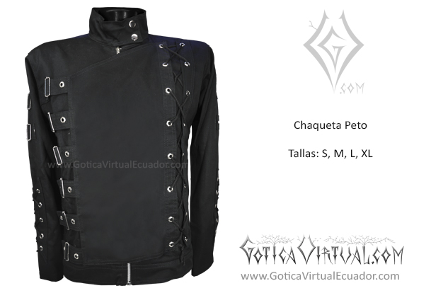 chaqueta drill peto negra masculina rockera metalera venta online ecuador domicilios duran guayaquil quevedo