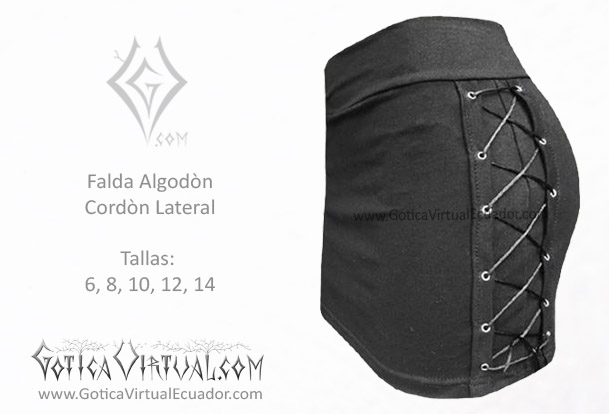 falda algodon cordon lateral metal metalera quito pedidos internet ventas domicilio blusa velo