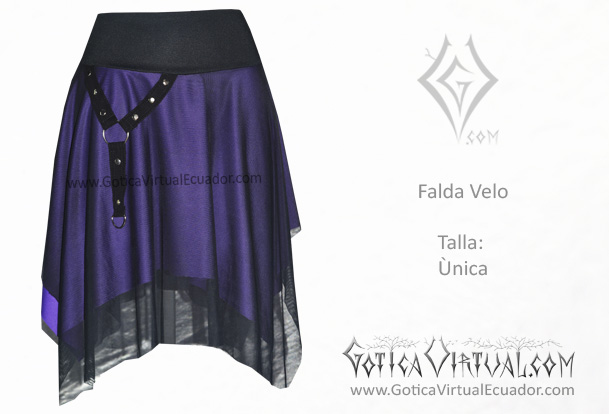 falda Blonda Velo morada metal metalera quito pedidos internet ventas domicilio blusa velo