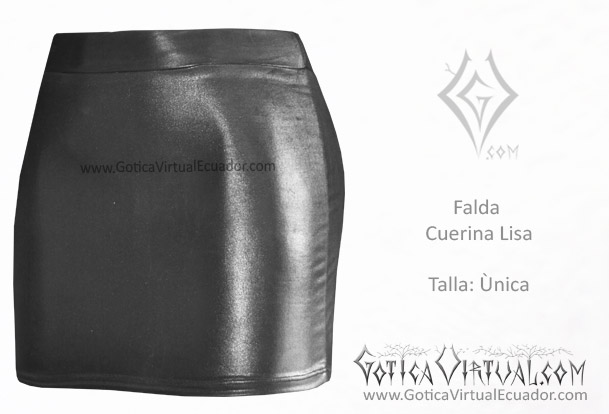 falda cuerina lisa negra rockera mujer dama prendas metal metalera quito pedidos internet ventas domicilio 