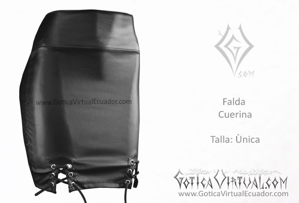 falda fa cuerina cordones metal metalera quito pedidos internet ventas 