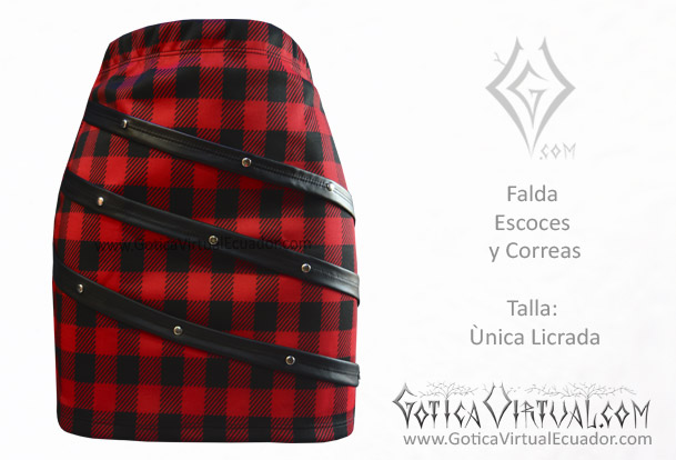 falda escoces correas prendas rockera mujer dama prendas metal metalera quito pedidos internet ventas domicilio 