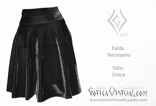 falda terciopelo rockera dama metalera quito pedidos internet ventas domicilio 