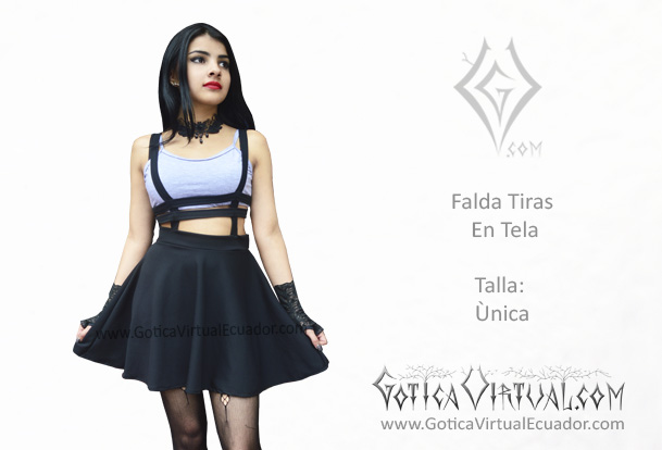 falda tiras algodon rockera economica metal metalera quito pedidos internet ventas domicilio 