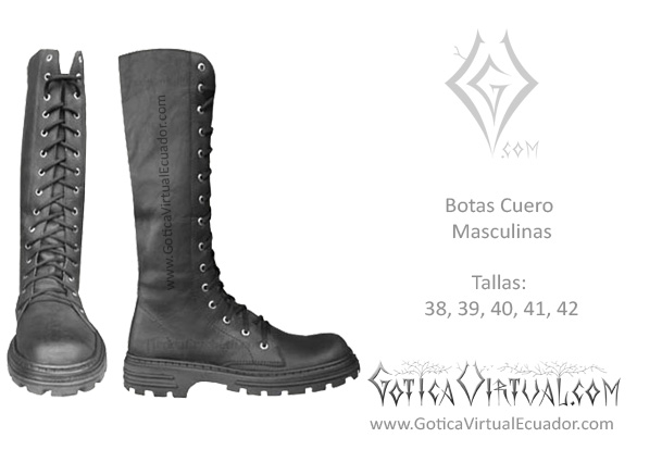 bota cuero masculinas metal metalera quito pedidos internet ventas domicilio 