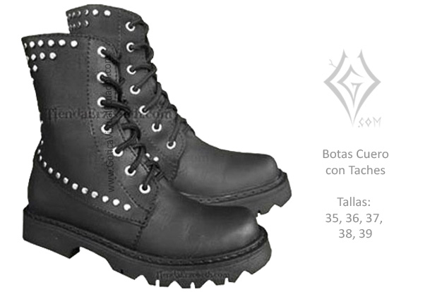 botas cuero con taches femeninas metal metalera quito pedidos internet ventas domicilio 