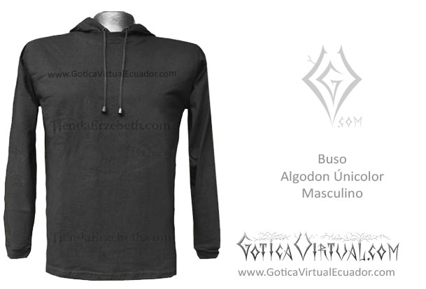 buso algodon capota unicolor masculino  metal metalera quito pedidos internet ventas domicilio blusa velo