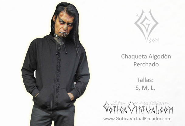 chaqueta algodon perchado masculina unicolor metal metalera quito pedidos internet ventas domicilio 