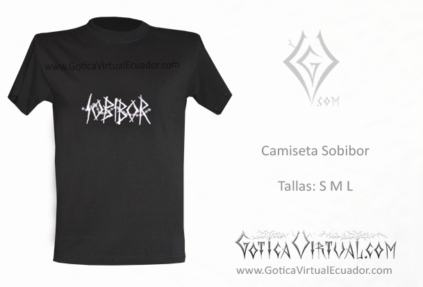 camiseta sobibor negra asculina prendas ropa metal metalera quito pedidos internet ventas domicilio envios