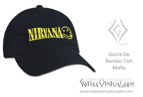 gorras bandasmalla nirvana economica accesorios metal metalera quito pedidos internet ventas domicilio 